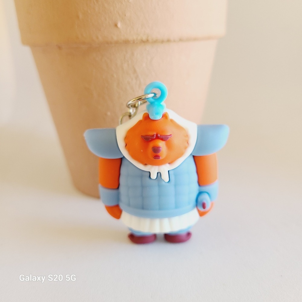Cute Cartoon Bear Warrior Keychain Toy Pendant Childrens Gift